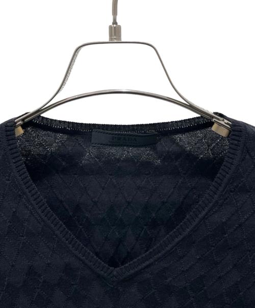 PRADA（プラダ）PRADA (プラダ) Vネックニット ブラック サイズ:42の古着・服飾アイテム