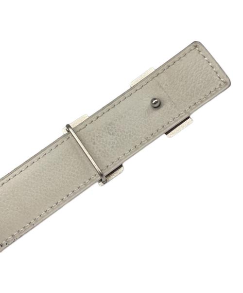 HERMES（エルメス）HERMES (エルメス) Constance Belt コンスタンスベルト □C刻印:1999年製 ホワイト×ネイビー サイズ:68.0cmの古着・服飾アイテム