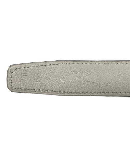 HERMES（エルメス）HERMES (エルメス) Constance Belt コンスタンスベルト □C刻印:1999年製 ホワイト×ネイビー サイズ:68.0cmの古着・服飾アイテム