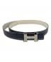 HERMES（エルメス）の古着「Constance Belt コンスタンスベルト □C刻印:1999年製」｜ホワイト×ネイビー