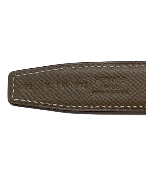 HERMES（エルメス）HERMES (エルメス) マイヨンバブルリバーシブルベルト エトゥープの古着・服飾アイテム