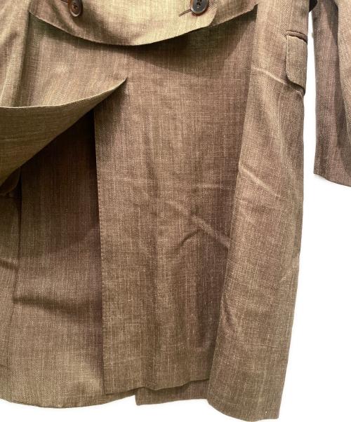 CARUSO（カルーゾ）CARUSO (カルーゾ) ウールシルクバタフライコート ブラウン サイズ:46の古着・服飾アイテム