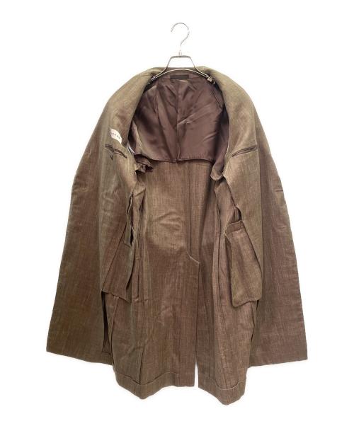 CARUSO（カルーゾ）CARUSO (カルーゾ) ウールシルクバタフライコート ブラウン サイズ:46の古着・服飾アイテム