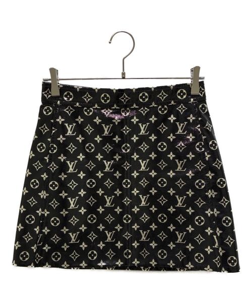 LOUIS VUITTON（ルイ ヴィトン）LOUIS VUITTON (ルイ ヴィトン) 19AW レザーモノグラム ミニスカート ブラック サイズ:34の古着・服飾アイテム