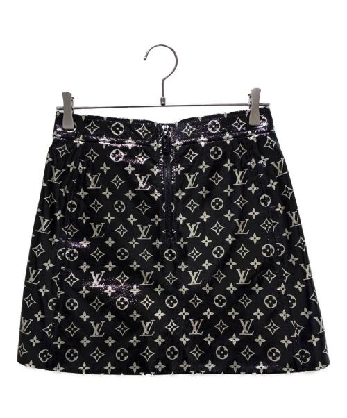 LOUIS VUITTON（ルイ ヴィトン）LOUIS VUITTON (ルイ ヴィトン) 19AW レザーモノグラム ミニスカート ブラック サイズ:34の古着・服飾アイテム