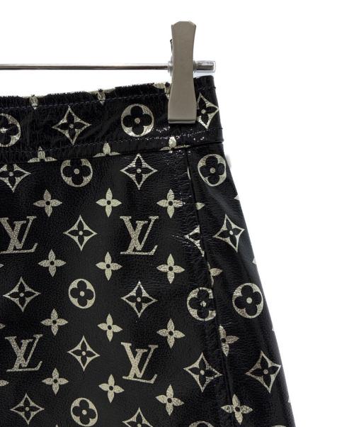 LOUIS VUITTON（ルイ ヴィトン）LOUIS VUITTON (ルイ ヴィトン) 19AW レザーモノグラム ミニスカート ブラック サイズ:34の古着・服飾アイテム