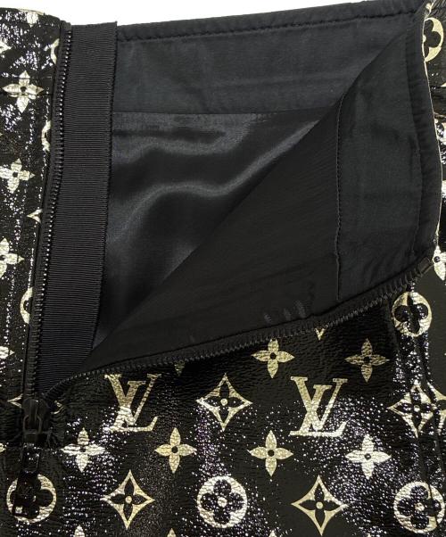 LOUIS VUITTON（ルイ ヴィトン）LOUIS VUITTON (ルイ ヴィトン) 19AW レザーモノグラム ミニスカート ブラック サイズ:34の古着・服飾アイテム