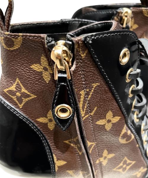 LOUIS VUITTON（ルイ ヴィトン）LOUIS VUITTON (ルイ ヴィトン) スタートレイルアンクルブーツ ブラウン×ブラック サイズ:39の古着・服飾アイテム