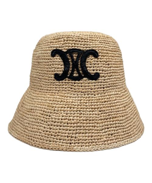 CELINE（セリーヌ）CELINE (セリーヌ) Triomphe Bucket Hat トリオンバケットハット/2AUP7517Q ナチュラルの古着・服飾アイテム