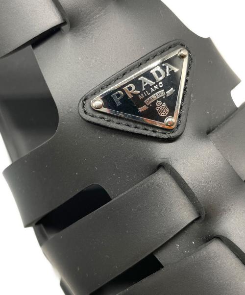PRADA（プラダ）PRADA (プラダ) モノリス ラバーサンダル ブラック サイズ:37の古着・服飾アイテム