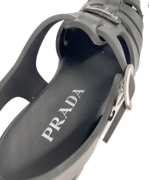 PRADA（プラダ）PRADA (プラダ) モノリス ラバーサンダル ブラック サイズ:37の古着・服飾アイテム