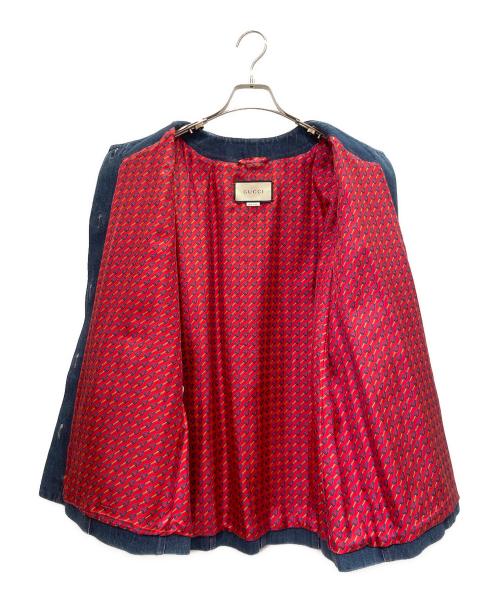 GUCCI（グッチ）GUCCI (グッチ) Oversized Collarless Denim Jacket オーバーサイズ ノーカラーデニムジャケット/561892-XDAJV インディゴ サイズ:44の古着・服飾アイテム