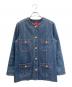 GUCCI（グッチ）の古着「Oversized Collarless Denim Jacket オーバーサイズ ノーカラーデニムジャケット/561892-XDAJV」｜インディゴ