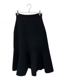 DRAWER（ドゥロワー）の古着「ウールカシミヤ混スカート」｜ブラック