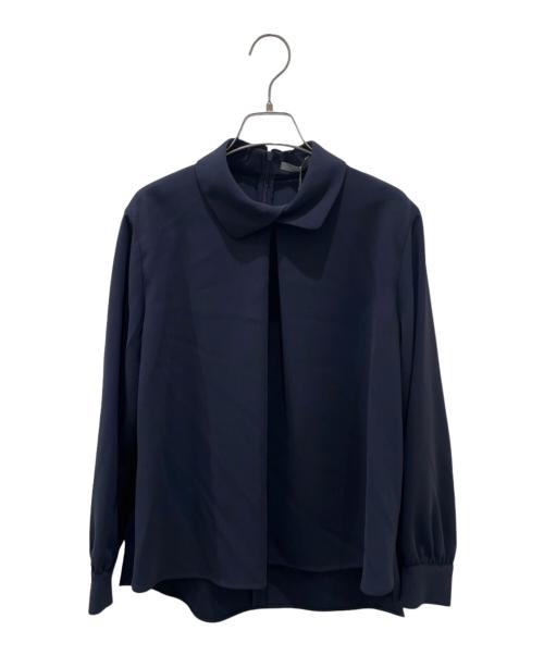 theory luxe（セオリーリュクス）theory luxe (セオリーリュクス) Live2 Daisy ブラウス 襟付 インバーテッドプリーツ ネイビー サイズ:38 未使用品の古着・服飾アイテム