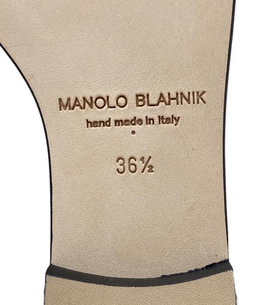 Manolo Blahnik（マノロ ブラニク）Manolo Blahnik (マノロブラニク) アンクルストラップサンダル ブラック サイズ:36 1/2の古着・服飾アイテム