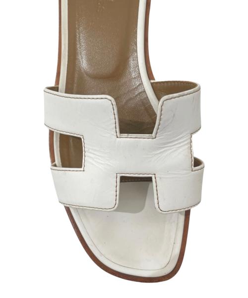 HERMES（エルメス）HERMES (エルメス) オランサンダル ホワイト サイズ:36 1/2の古着・服飾アイテム