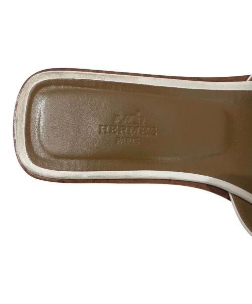 HERMES（エルメス）HERMES (エルメス) オランサンダル ホワイト サイズ:36 1/2の古着・服飾アイテム
