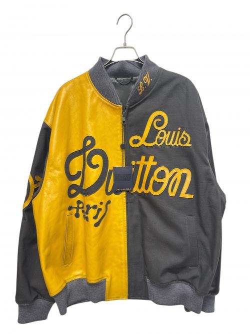 LOUIS VUITTON（ルイ ヴィトン）LOUIS VUITTON (ルイ ヴィトン) ミックスキャンバスレザーボンバー イエロー×グレー サイズ:58の古着・服飾アイテム