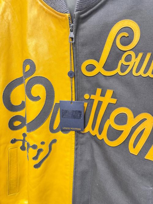 LOUIS VUITTON（ルイ ヴィトン）LOUIS VUITTON (ルイ ヴィトン) ミックスキャンバスレザーボンバー イエロー×グレー サイズ:58の古着・服飾アイテム