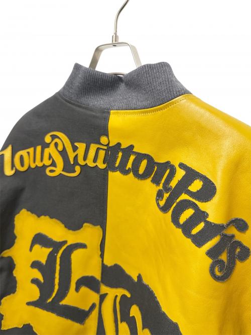 LOUIS VUITTON（ルイ ヴィトン）LOUIS VUITTON (ルイ ヴィトン) ミックスキャンバスレザーボンバー イエロー×グレー サイズ:58の古着・服飾アイテム
