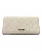 GUCCIグッチ）の古着「グッチシマコンチネンタルウォレット」｜ベージュ
