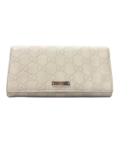 GUCCI（グッチ）GUCCI (グッチ) グッチシマコンチネンタルウォレット ベージュの古着・服飾アイテム