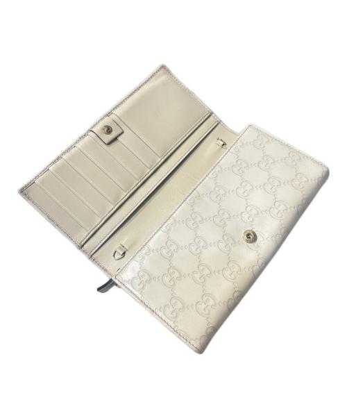 GUCCI（グッチ）GUCCI (グッチ) グッチシマコンチネンタルウォレット ベージュの古着・服飾アイテム