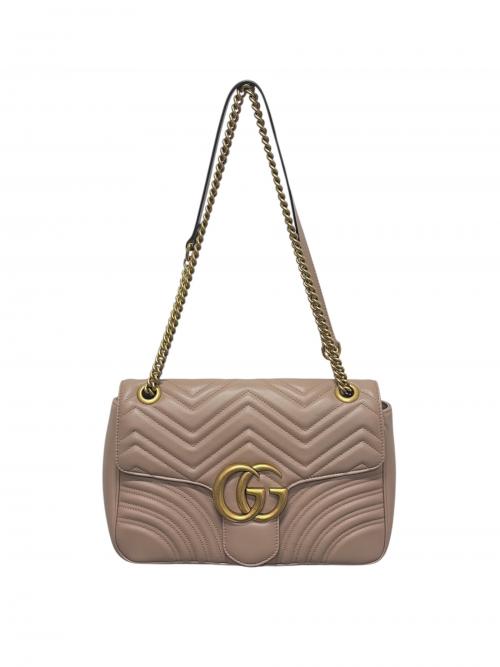 GUCCI（グッチ）GUCCI (グッチ) チェーンショルダーバッグ ピンクベージュ サイズ:-の古着・服飾アイテム