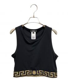 VERSACE（ヴェルサーチ）の古着「Greca Border cropped tank top」｜ブラック