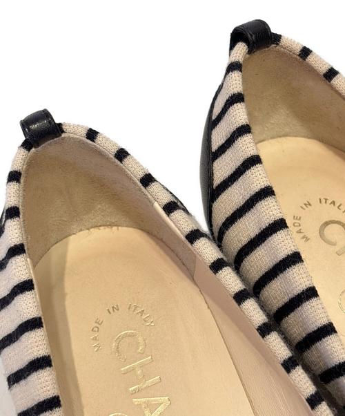 CHANEL（シャネル）CHANEL (シャネル) フラットパンプス アイボリー×ネイビー サイズ:35 1/2の古着・服飾アイテム