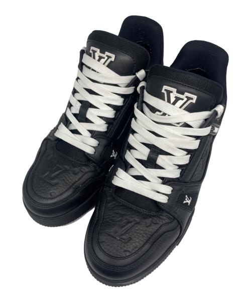 LOUIS VUITTON（ルイ ヴィトン）LOUIS VUITTON (ルイ ヴィトン) LVトレイナーライン/LV Trainer Sneakers/LX1203 ブラック サイズ:7 1/2の古着・服飾アイテム