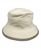 HERMESエルメス）の古着「H Logo Tape Hat Hロゴテープハット」｜アイボリー