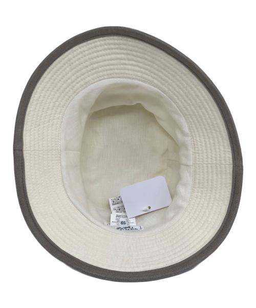 HERMES（エルメス）HERMES (エルメス) H Logo Tape Hat Hロゴテープハット アイボリー サイズ:59 未使用品の古着・服飾アイテム
