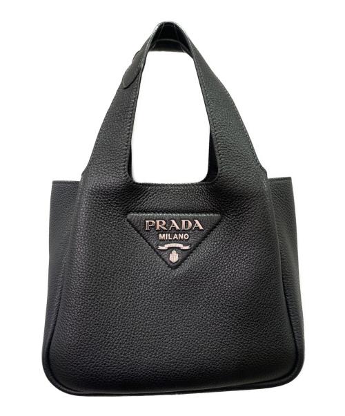 PRADA（プラダ）PRADA (プラダ) Vitello Daino Leather Handbag ヴィッテロダイノ ハンドバッグ/1BA349 ブラック サイズ:-の古着・服飾アイテム