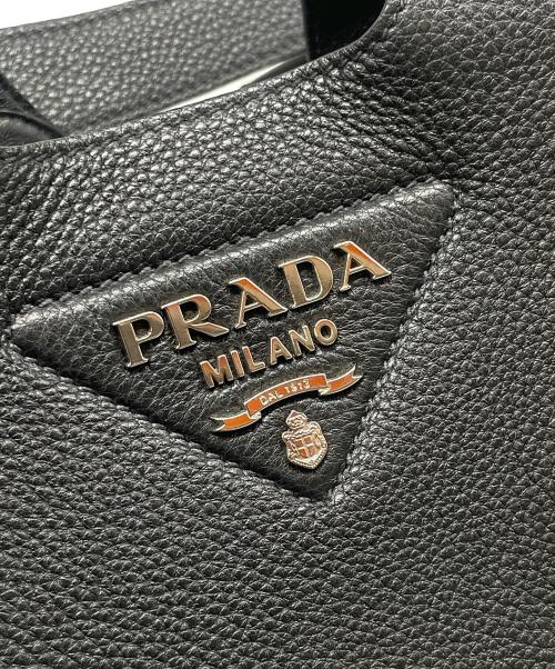 PRADA（プラダ）PRADA (プラダ) Vitello Daino Leather Handbag ヴィッテロダイノ ハンドバッグ/1BA349 ブラック サイズ:-の古着・服飾アイテム