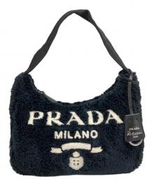 PRADA（プラダ）の古着「Re-Edition 2000 Mini Bag リエディション 2000 ミニバッグ/1NE515」｜ネイビー×ホワイト