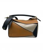 LOEWEロエベ）の古着「Puzzle パズルバッグ ミディアム」｜ブラック×ブラウン×ベージュ