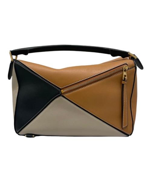 LOEWE（ロエベ）LOEWE (ロエベ) Puzzle パズルバッグ ミディアム ブラック×ブラウン×ベージュ サイズ:ミディアムの古着・服飾アイテム