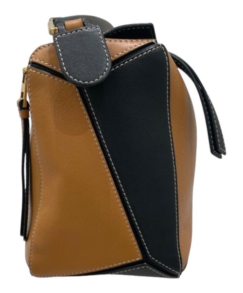 LOEWE（ロエベ）LOEWE (ロエベ) Puzzle パズルバッグ ミディアム ブラック×ブラウン×ベージュ サイズ:ミディアムの古着・服飾アイテム