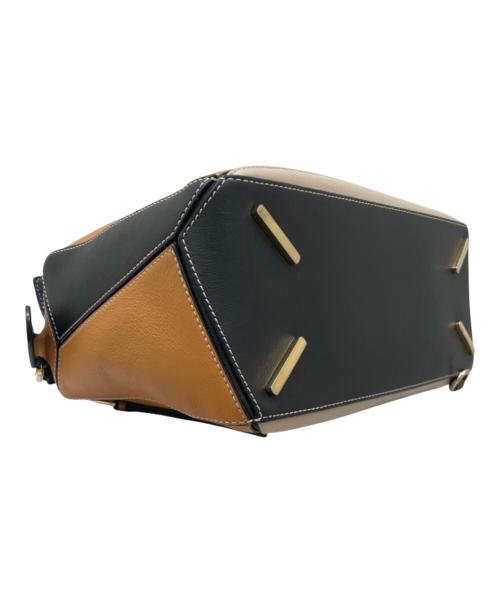 LOEWE（ロエベ）LOEWE (ロエベ) Puzzle パズルバッグ ミディアム ブラック×ブラウン×ベージュ サイズ:ミディアムの古着・服飾アイテム