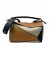 LOEWE（ロエベ）の古着「Puzzle パズルバッグ ミディアム」｜ブラック×ブラウン×ベージュ