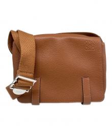 LOEWE（ロエベ）の古着「Military Messenger Bag In Soft Grained Calfskin ソフトグレインカーフスキン ミリタリー メッセンジャーバッグ/317.12AA72」｜ブラウン