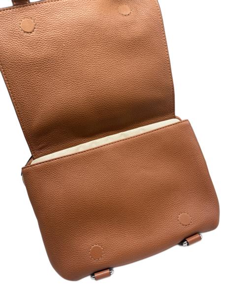 LOEWE（ロエベ）LOEWE (ロエベ) Military Messenger Bag In Soft Grained Calfskin ソフトグレインカーフスキン ミリタリー メッセンジャーバッグ/317.12AA72 ブラウンの古着・服飾アイテム