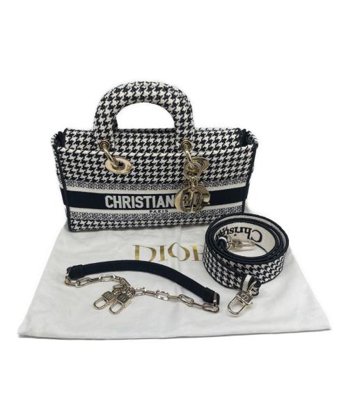 Christian Dior（クリスチャン ディオール）Christian Dior (クリスチャン ディオール) LADY D-JOYミディアム ホワイト×ブラックの古着・服飾アイテム