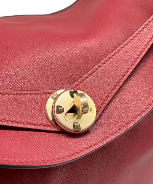 HERMES（エルメス）HERMES (エルメス) Lindy 30 リンディ 30/ゴールド金具/カーフ/X刻印:2016年製 レッド×オレンジ サイズ:30の古着・服飾アイテム