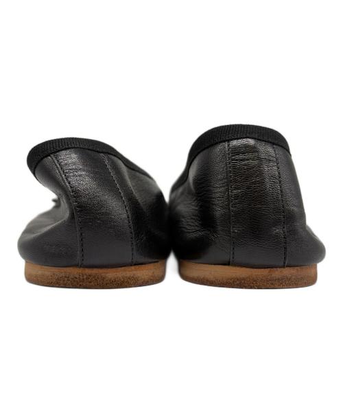 CELINE（セリーヌ）CELINE (セリーヌ) Leather Ballerina Flats バレリーナフラットレザーシューズ ブラック サイズ:37の古着・服飾アイテム