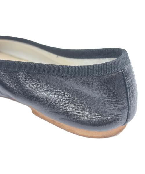 CELINE（セリーヌ）CELINE (セリーヌ) Leather Ballerina Flats バレリーナフラットレザーシューズ ブラック サイズ:37の古着・服飾アイテム