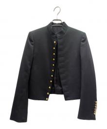 CELINE（セリーヌ）の古着「ダイアゴナルウール ミリタリージャケット//Diagonal Wool Military Jacket/2V34P092D」｜ブラック