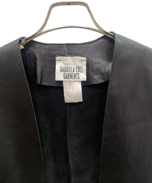 gabriela coll garments（ガブリエラコールガーメンツ）gabriela coll garments (ガブリエラコールガーメンツ) Collarless Lamb Leather Jacket ノーカラー ラムレザージャケット ブラック サイズ:1の古着・服飾アイテム